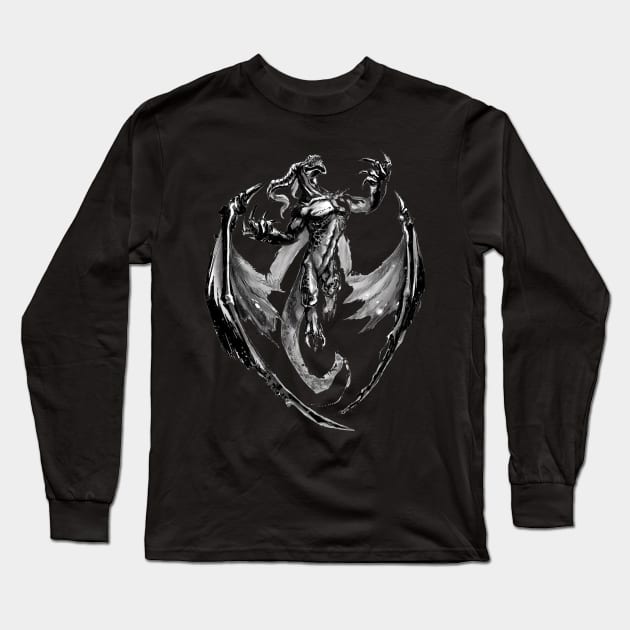 Demon Design Long Sleeve T-Shirt by BingoChamp